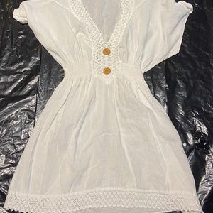 White Swimsuit Cover Up P59